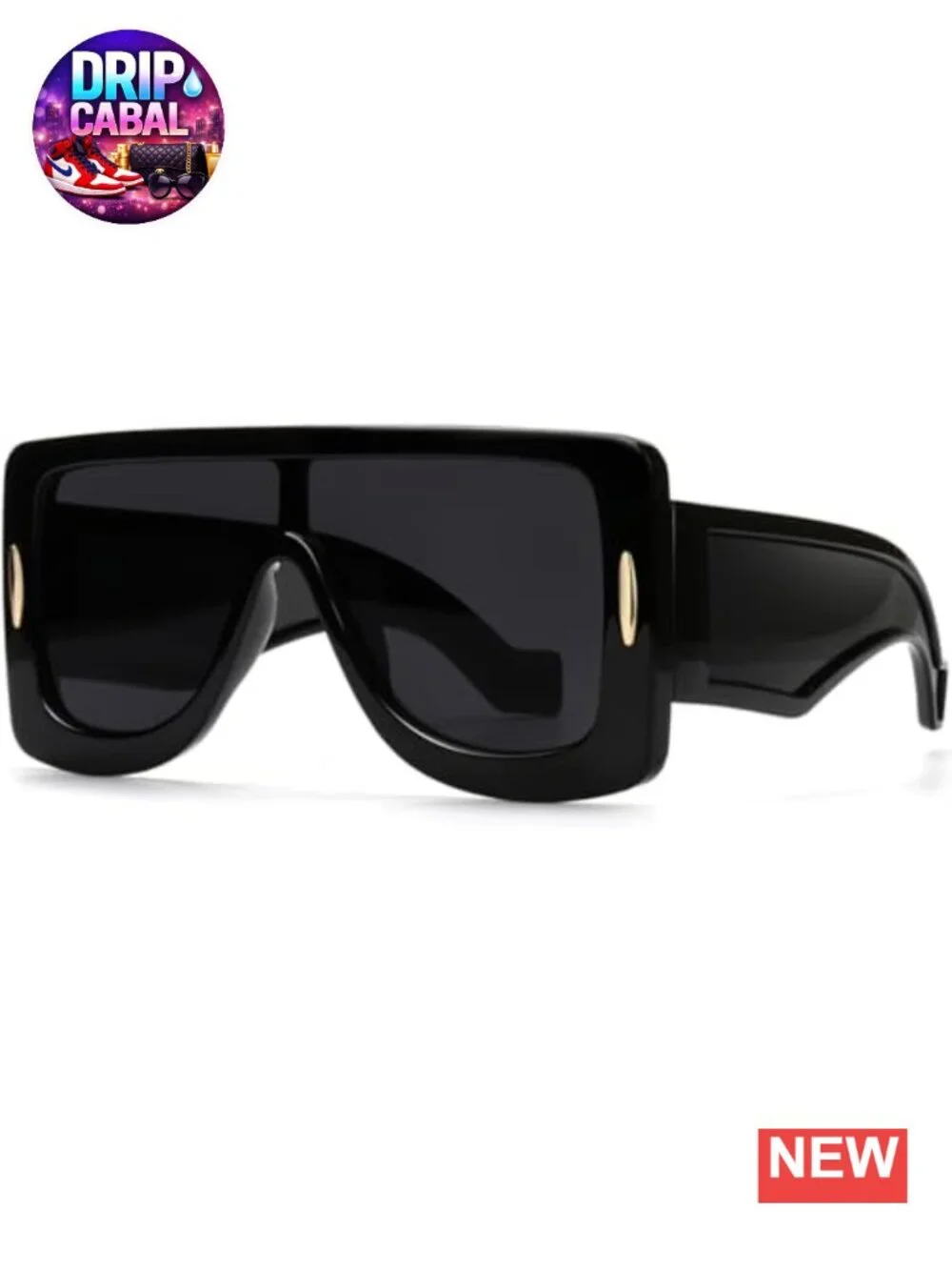 Oversized Shield Sunglasses Women Men UV400 Protection Flat Top Fashion
